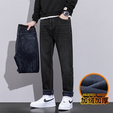 A178729JR特P60秋冬季加绒加厚美式休闲牛仔裤，男装牛仔裤，电商A178