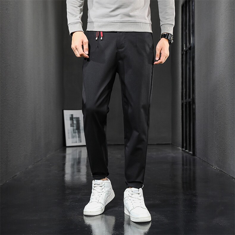2021新款潮男休闲裤男季冬束脚裤工装宽松长裤子 K702-P45图片