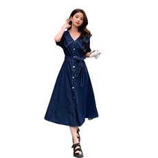 现货现货【新款首-发】娃娃领学院风牛仔连衣裙P125孔家185，女装连衣裙，浙宝285（原212）