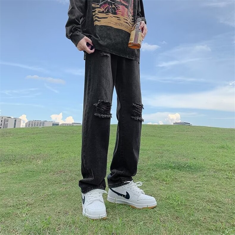 青春流行ins男直筒水洗牛仔裤T3005P38,男装牛仔裤,星座1116-2