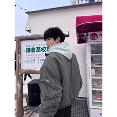 美式飞行员夹克男款春秋季高级感立领廓形工装外套短款教练棒球服，男装夹克，星座506A