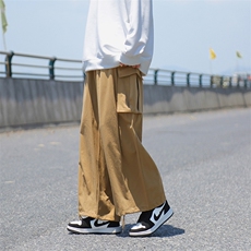 阔腿工装裤男日系潮牌休闲裤子大码宽松拖地长裤K0741-P45，男装休闲裤，星座308B-1