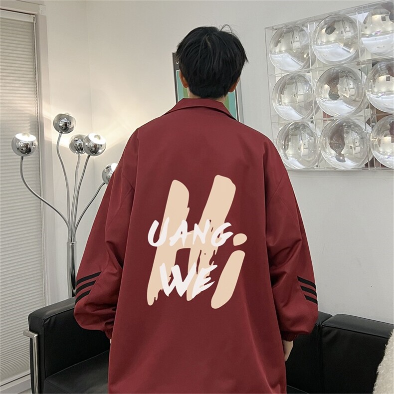 电商DSA028-JKHV1082P60100聚酯新款港风条纹工装夹克男控88,男装夹克,电商A028