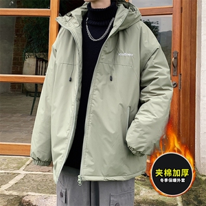 新款冬季加绒加厚连帽棉衣冲锋衣潮牌棉服外套港风男装JK2800P95图片