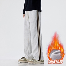 真超绒休闲裤秋冬加绒加厚宽松直筒运动百搭卫裤D016-P45加绒P50，男装休闲裤，星座509