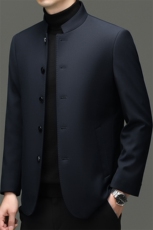 HM8099秋冬新款男士白鸭绒羽绒服中年商务休闲翻领单排扣保暖夹克，男装羽绒服，电商B360A（原721A）