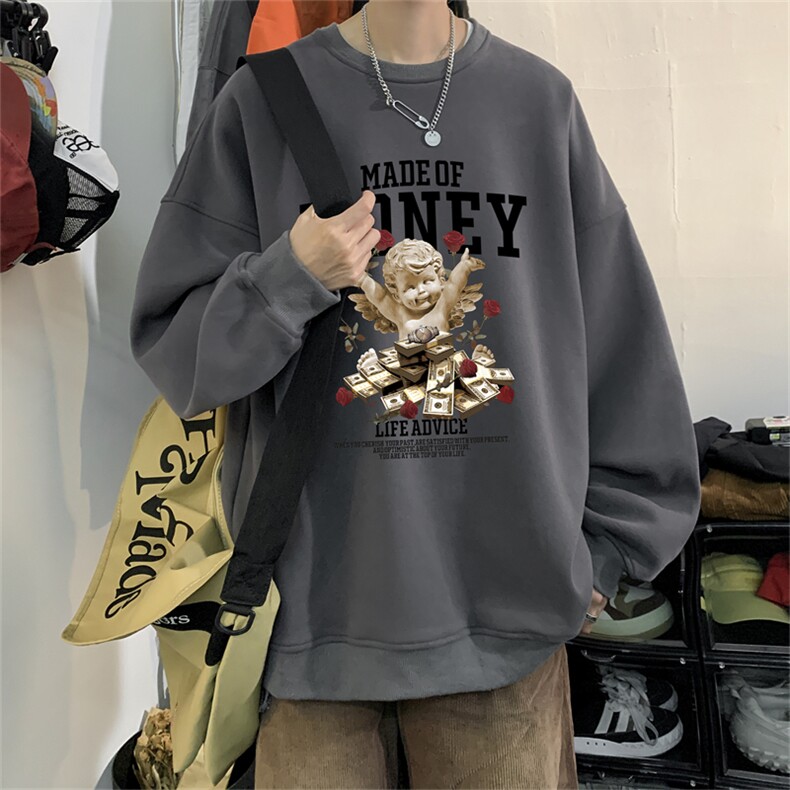 特P25控48秋冬新款男士圆领卫衣宽松休闲日常百搭上衣WQ2434,男装卫衣,电商B370