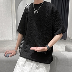 2022夏季新款压花休闲宽松男短袖A161-TH04-P35，男装T恤，电商A161-2