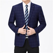 时尚西服春秋季男士商务休闲宽松中年正装西装外套男西服男装，男装西服，电商B212（原钱塘6029）