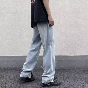 美式水洗牛仔裤男潮牌高街ins小众设计感裤子N2231 P40图片