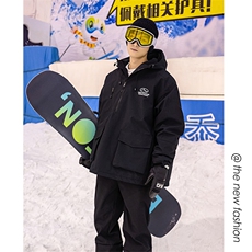 冬季单板双板防水男女同款连帽滑雪服保暖加厚棉服外套M33-P145，男装棉衣，电商A001-1