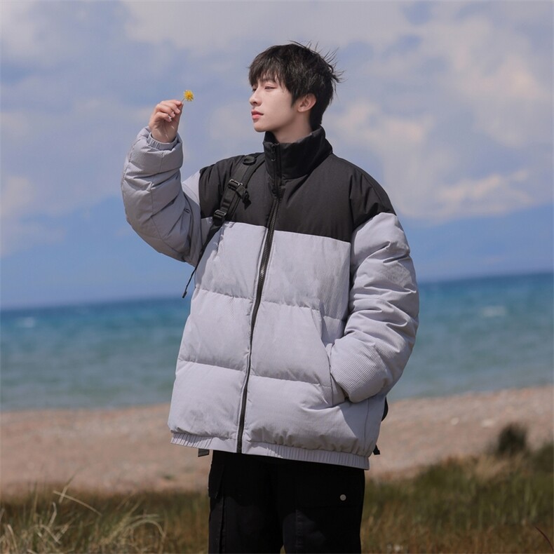 男女90白鸭绒冬季防寒立领拼接羽绒服外套光版二开Y90315P199,男装羽绒服,星座309（原A406）