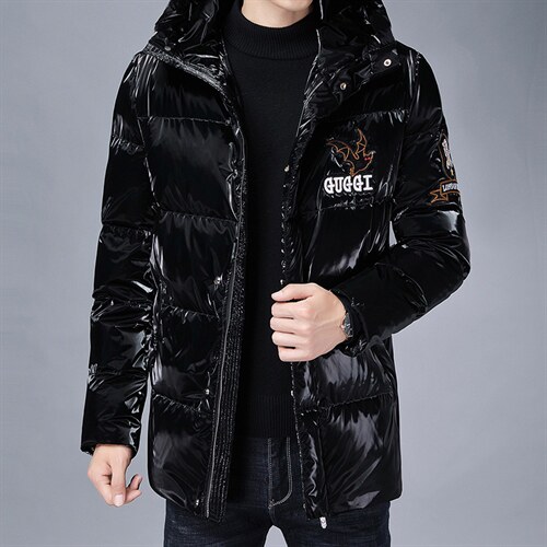 冬季新款羽绒服男中长款外套中年爸爸装厚连帽上衣SFT93858-P295，男装羽绒服，电商B212（原钱塘6029）