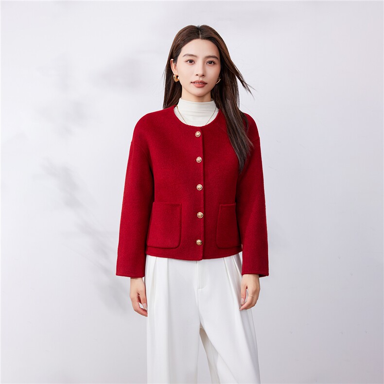 2025年秋季新款百搭小青风羊毛开衫，女装羊毛衫，泰公羊绒