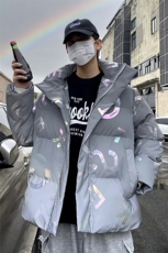 2024新款棉衣男冬季加厚立领炸街反光棉服男外套港风学生棉袄P115，男装棉衣，星座505-3