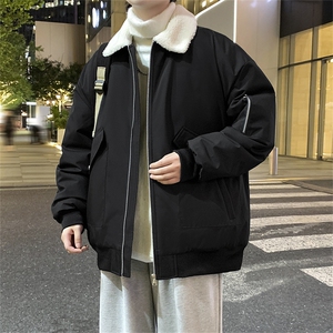 羊羔绒翻领内加厚夹棉夹克支持二开得物工装大口袋高品现货JK333图片