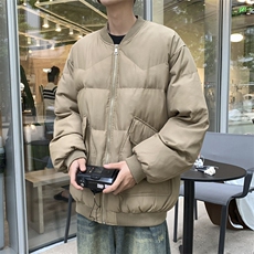 冬季新款ins加厚面包服棉衣男韩版宽松bf风棒球领保暖棉服外套潮，男装棉衣，星座813-2
