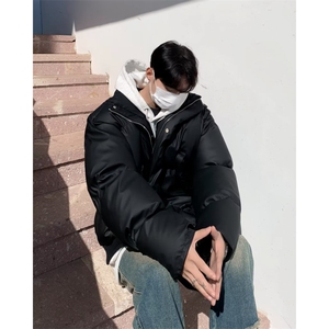 棉服男士冬季潮短款棉衣外套设计感加厚宽松立领面包服棉袄 M9097图片
