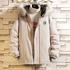 MM48101-P130冬季大毛领衣男士大码加厚袄男服砖墙挂拍，男装棉衣，电商A040A