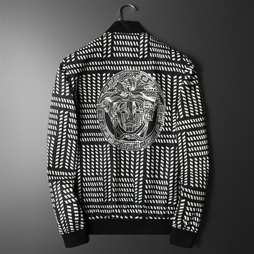 2022春季新款男士加肥加大码夹克外套M-6XL立领D203-1101，男装夹克，钱塘6015（原D203）