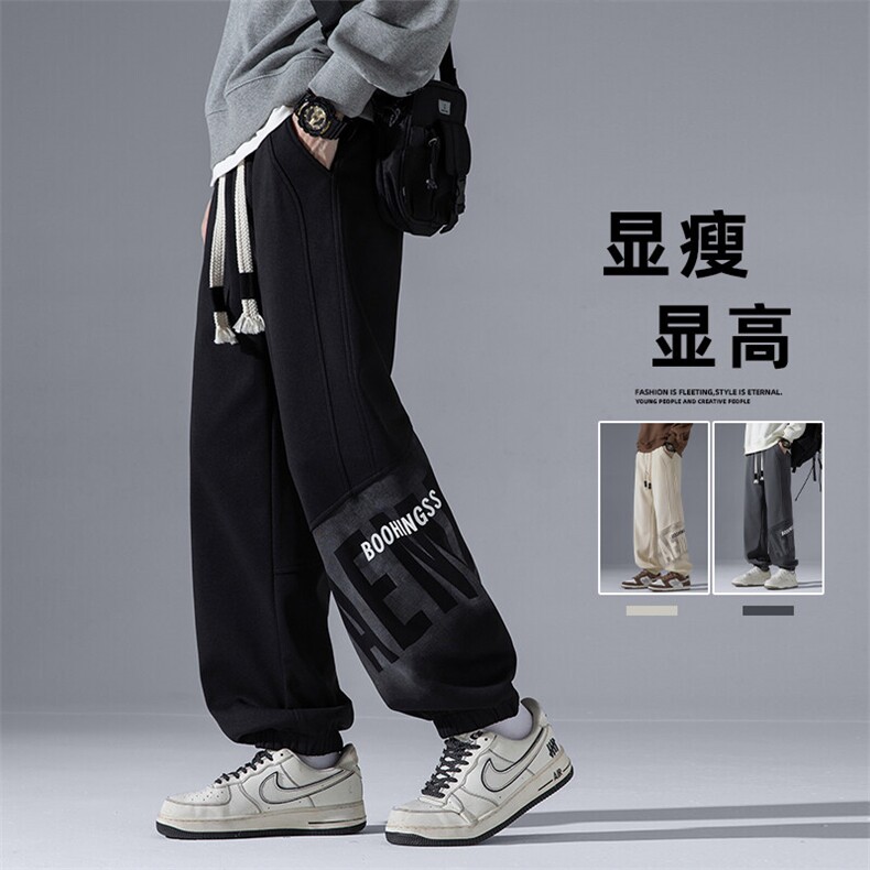 2025秋季新款灰墙大码美式菠萝格印花卫裤M-5XHK24768-特P30,男装休闲裤,电商A022