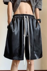 垂感冰丝季短裤大码潮男运动拉链美式五分裤宽松薄款高街KZ20-P35，男装休闲裤，星座222-7