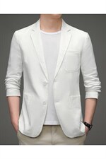 高档时尚气质轻便西装春秋简约亚麻休闲男士休闲西服HM2539-P215，男装西服，星座1105-3