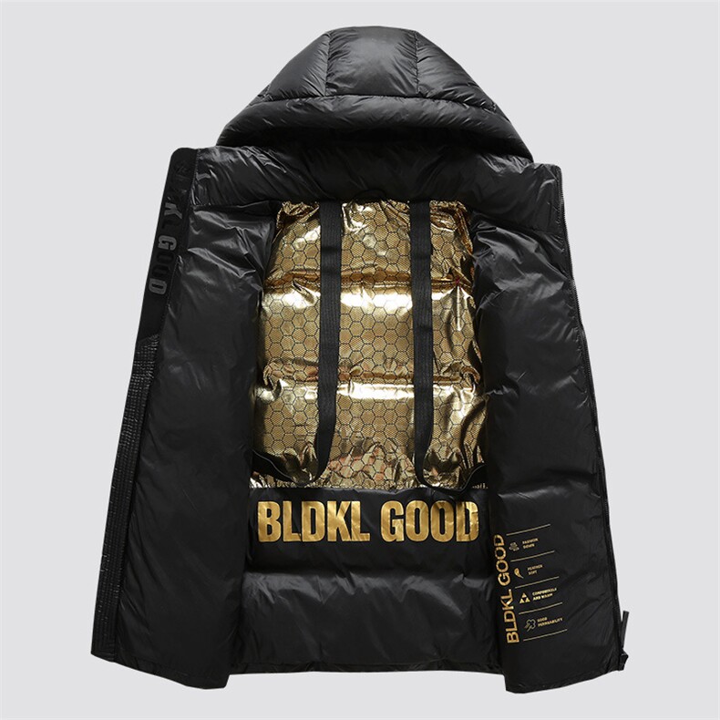 2025新款黑金羽绒服帅气男加厚工装连帽保暖白鸭绒外套yr301-P120，男装羽绒服，星座1210B