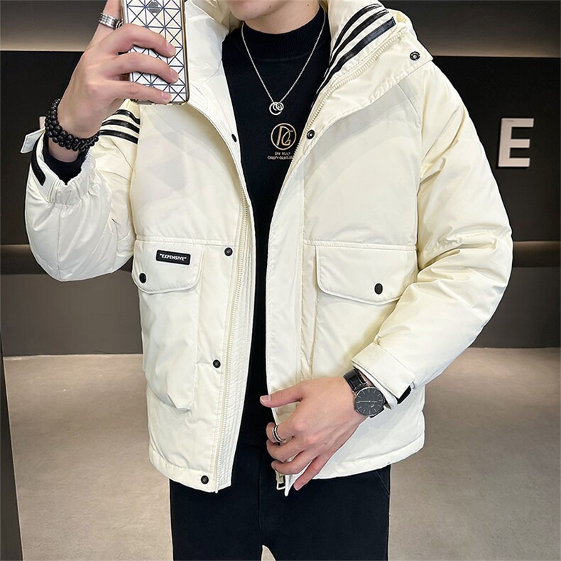 新标 店主风高级感白鸭绒羽绒服加厚保暖外套男YR8091-P220图片