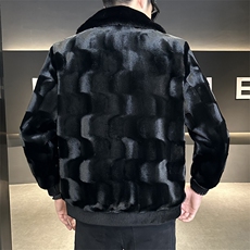 主推秋男士商务休闲纯色夹克金貂绒外套中年时尚上衣ZX8906-P225，男装夹克，星座1105-3