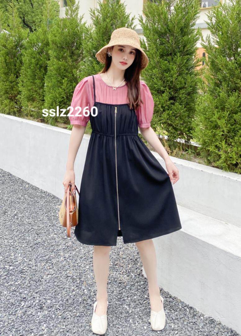 时尚韩版休闲修身连衣裙，显瘦中长款，女装连衣裙，时尚靓姿