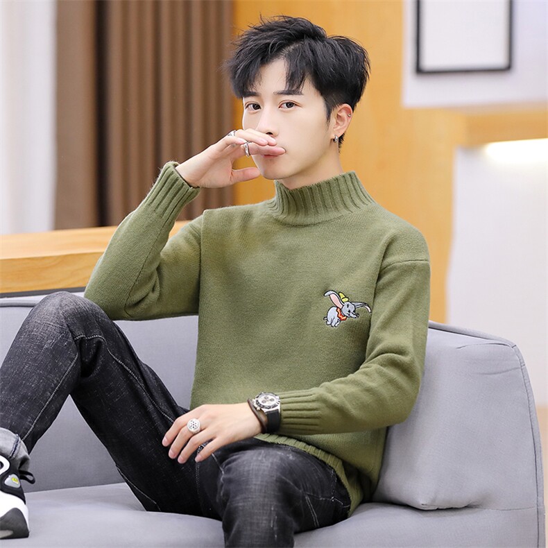 家乐6801男士半高领毛衣秋冬季新款韩版针织衫潮流修身线衣,男装针织衫/毛衣,电商D310（原电商305）