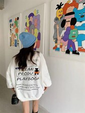 现货，刺绣带标加厚学院风卫衣，女装卫衣/绒衫，妤沫 Yumo