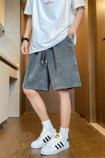 针织斜条纹短裤男2025夏季新款宽松坑条五分休闲中裤衩2522-P28，男装牛仔裤，星座207