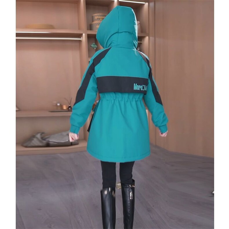 （现货）新款高级感可拆卸连帽外套三防加厚冲锋衣派克服大衣女,女装派克服,韩蔻秀
