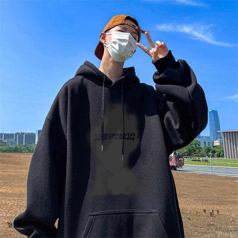 抖音得物供货可提供视频春装重磅美式宽松连帽卫衣DL2456,男装卫衣,电商A486-1