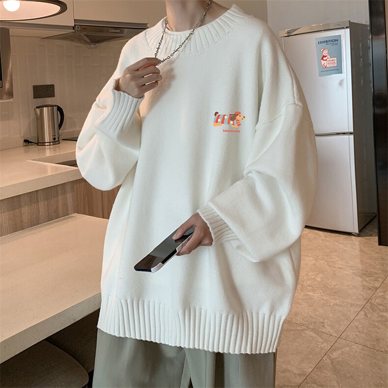 半高领毛衣男大码胖子针织衫毛线衣 M18438-P45 加绒款-P65图片