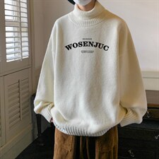 高质量！秋冬季高领毛衣男士加绒加厚翻领针织衫男毛线衣FL51-P45，男装针织衫/毛衣，电商B367
