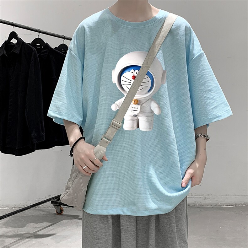 HT73233-P22华夫格t恤男短袖男大码五分袖大皂风,男装T恤,电商A040