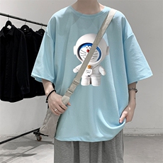 HT73233-P22华夫格t恤男短袖男大码五分袖大皂风，男装T恤，电商A040
