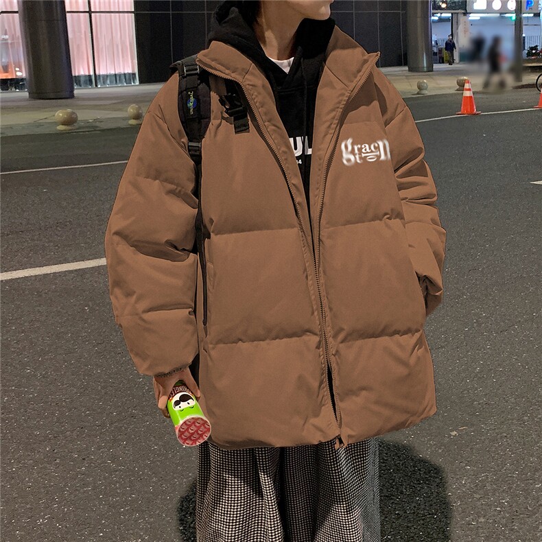 港风夜景冬款字母印花宽松休闲立领棉服A247-MY2091特批65控98,男装棉衣,电商A247