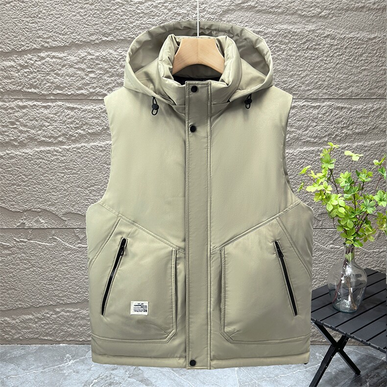 秋冬新款纯色连帽马甲时尚百搭，女装马甲，宏恒