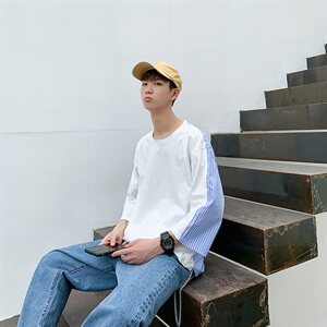 新品男装 港风 店主情侣短袖T恤 711 M63图片