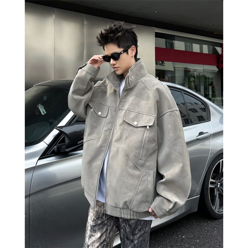 春装新款夹克衫外套男立领痞帅潮流情侣夹克上衣外套9347P80，男装夹克，星座410-2