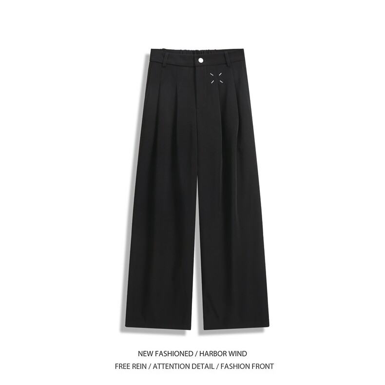 秋季新款高级垂坠感宽松舒适设计感休闲西裤B315-K25673-p65控88,男装休闲裤,电商B315