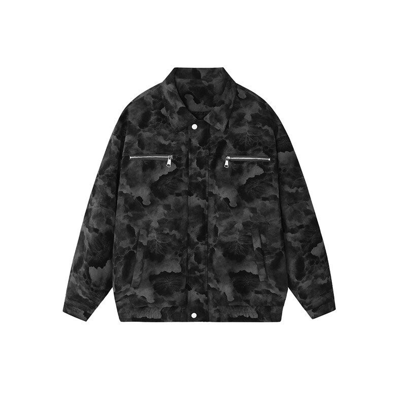 W363P113美式潮牌翻领夹克男女同款2025秋季新款高街痞帅百搭外套，男装皮衣，电商A170