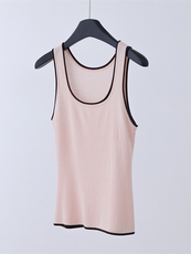 天丝宽肩背心，女装针织衫/毛衣，优麦羊绒（原洪叶羊绒）