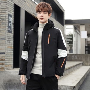 现货 外贸侧飞图立领光板团体服班服宽松韩版情侣学生外套羽绒服图片