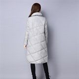 加厚长袖排扣纯色棉衣/棉服简约百搭甜美直筒长款2020年冬季，女装棉衣/棉服，独衣靓