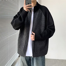 开衫拉链毛衣男百搭针织衫简约外套半高立领外搭情侣秋冬，男装针织衫/毛衣，星座410-7